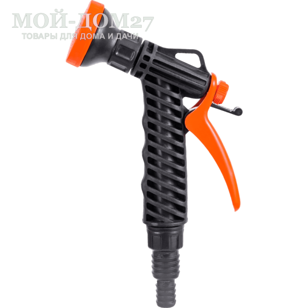 Душ-пистолет поливочный ЖУК с фиксатором штуцер 1/2" - 3/4" | Мой-Дом27 | Душ-пистолет подаёт воду рассеянным потоком при нажатии на клавишу. Для удобства работы пистолет оснащен фиксатором клавиши в рабочем положении.